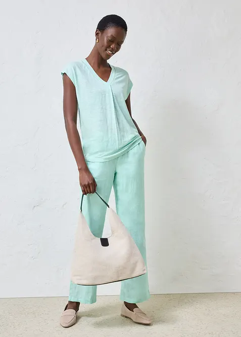 T-shirt i rent linne, bonprix