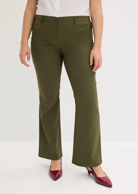 Stretchbyxa i bootcutmodell, bonprix