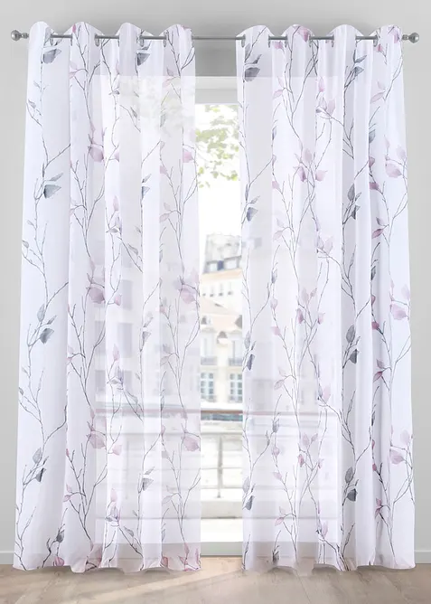 Gardin av luftig voile, &auml;ven extral&aring;ng (1-pack), bonprix