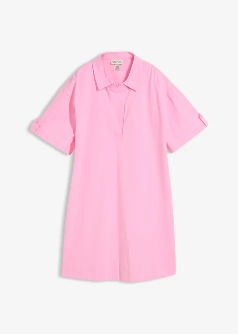 Skjortkl&auml;nning i elastiskt material av ekologisk bomull, bonprix