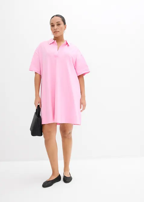 Skjortkl&auml;nning i elastiskt material av ekologisk bomull, bonprix