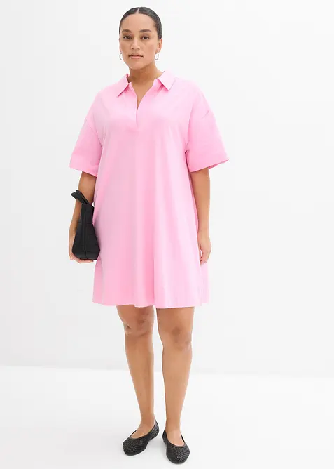 Skjortkl&auml;nning i elastiskt material av ekologisk bomull, bonprix