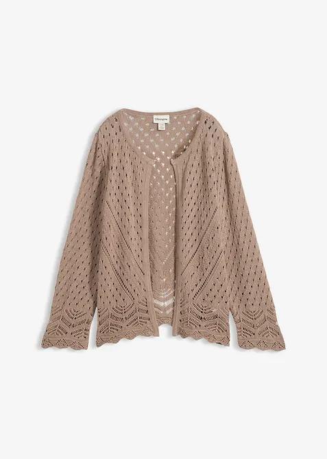 H&aring;lm&ouml;nstrad cardigan i bomull, bonprix