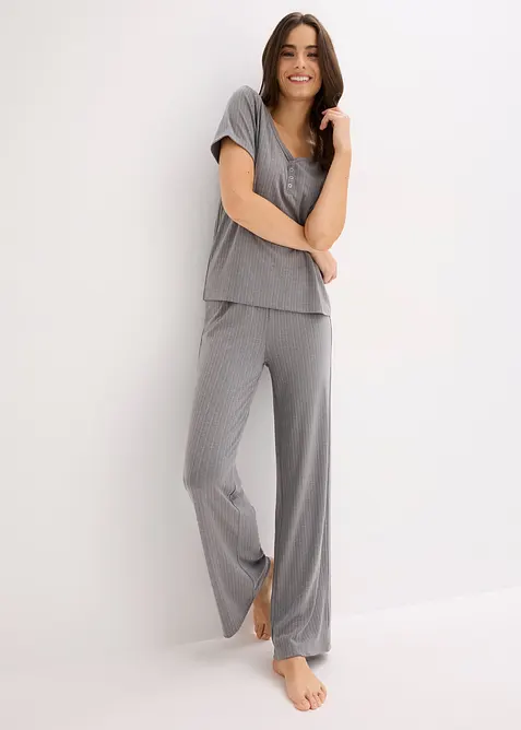 Myskl&auml;der av ribbad viskos, bonprix