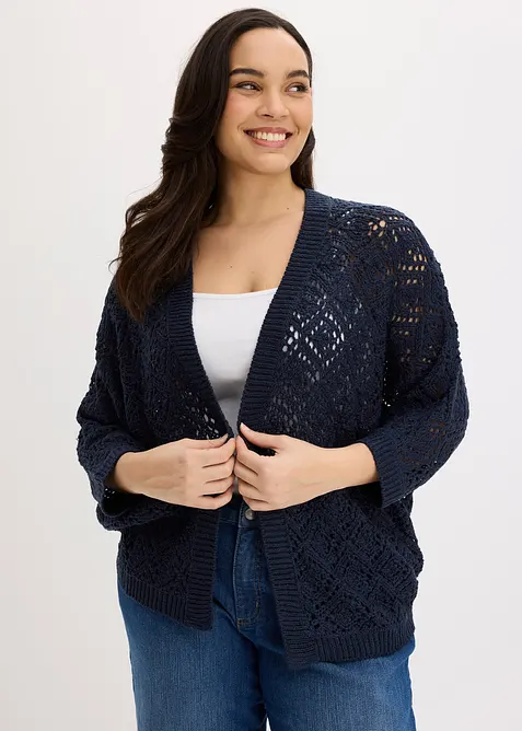 H&aring;lm&ouml;nstrad cardigan, bonprix