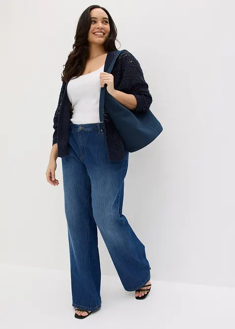 H&aring;lm&ouml;nstrad cardigan, bonprix