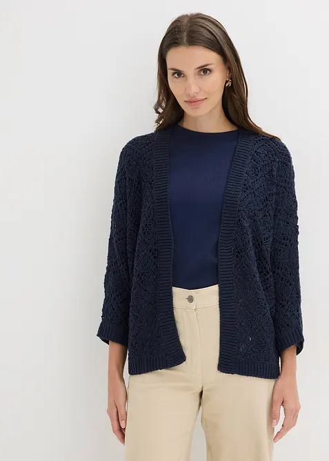 H&aring;lm&ouml;nstrad cardigan, bonprix