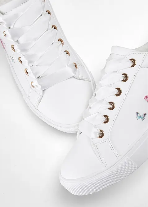 Sneakers med blommotiv, bonprix