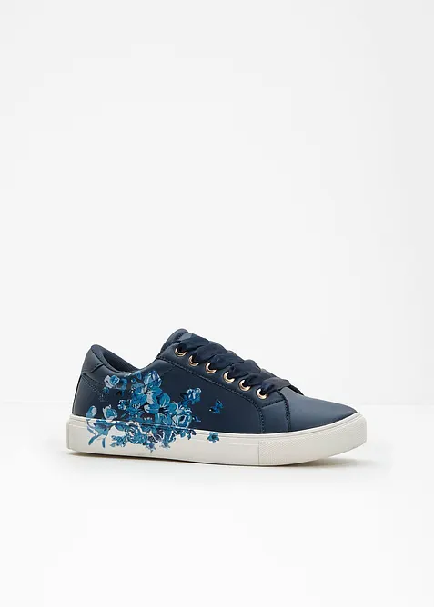 Sneakers med blommotiv, bonprix