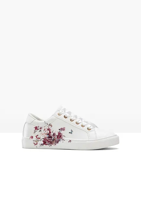 Sneakers med blommotiv, bonprix