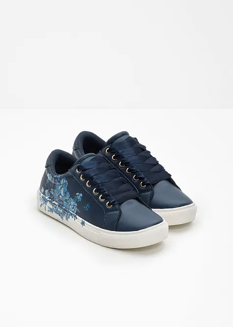 Sneakers med blommotiv, bonprix