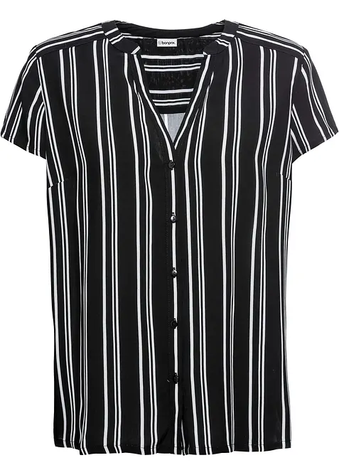 Kort&auml;rmad blus av ren viskos, bonprix