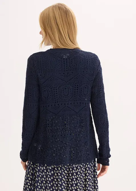 H&aring;lm&ouml;nstrad cardigan, bonprix