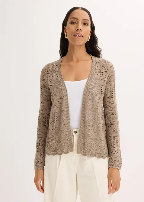 H&aring;lm&ouml;nstrad cardigan, bonprix