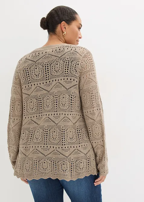 H&aring;lm&ouml;nstrad cardigan, bonprix