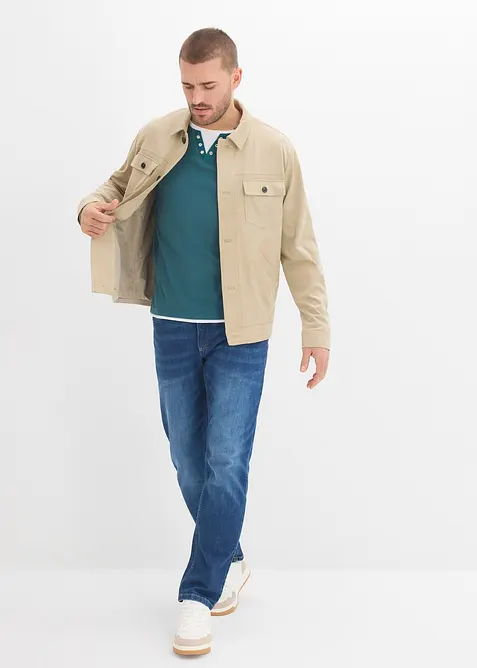 L&aring;ng&auml;rmad T-shirt med 2-i-1-look (2-pack), bonprix