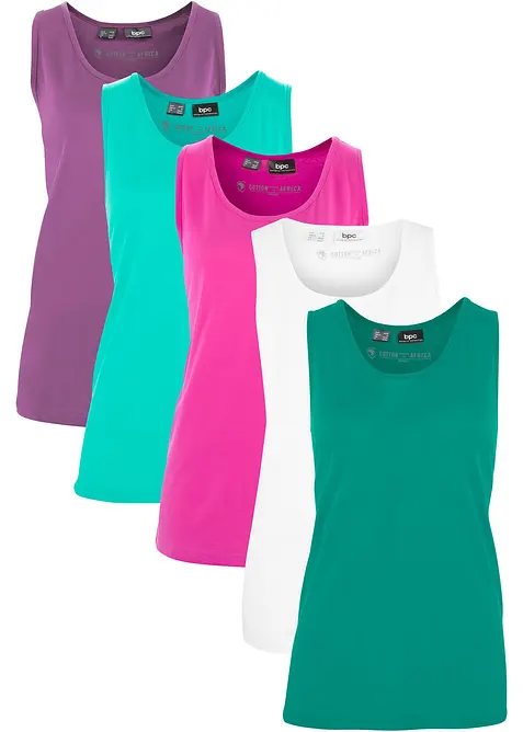 L&aring;ngt linne av bomull (5-pack), bonprix