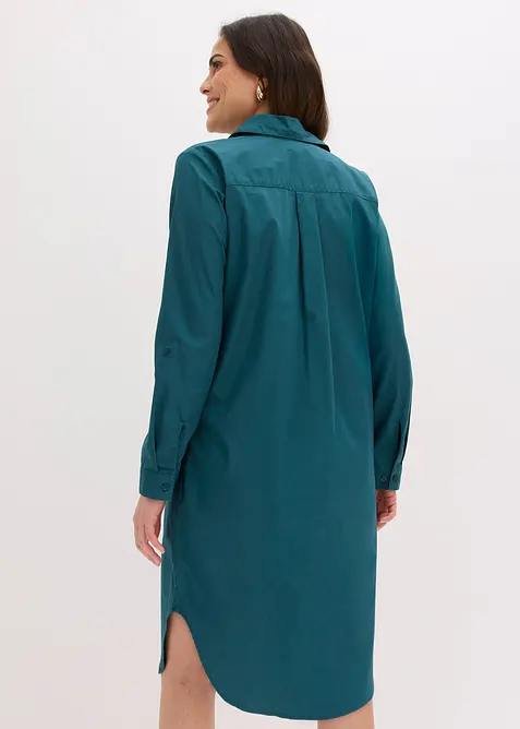 Skjortkl&auml;nning i bomullspoplin, bonprix