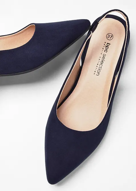 Slingbackpumps med l&aring;g blockklack, bonprix