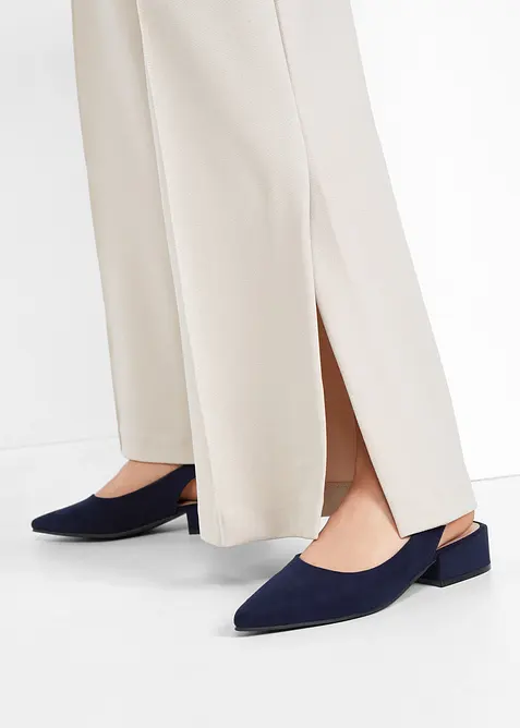 Slingbackpumps med l&aring;g blockklack, bonprix