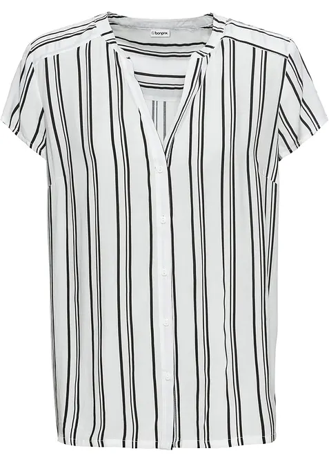 Kort&auml;rmad blus av ren viskos, bonprix