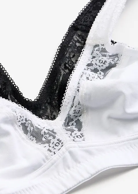 Minimizer-BH utan bygel, med ekologisk bomull (2-pack), bonprix