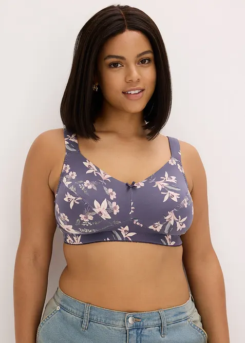 BH utan bygel, med ekologisk bomull (3-pack), bonprix