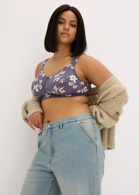 BH utan bygel, med ekologisk bomull (3-pack), bonprix