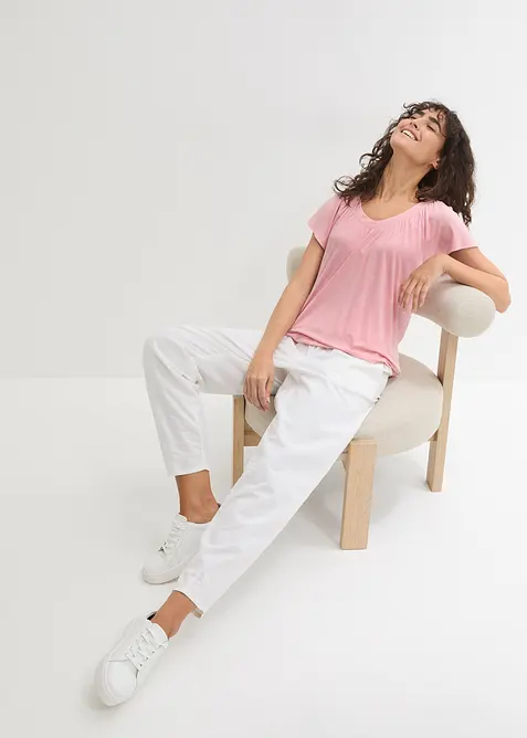 Topp av viskos, korta &auml;rmar, bonprix