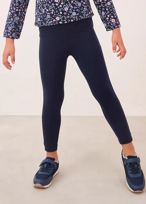 Leggings i ekologisk bomull med stretch (5-pack), bonprix