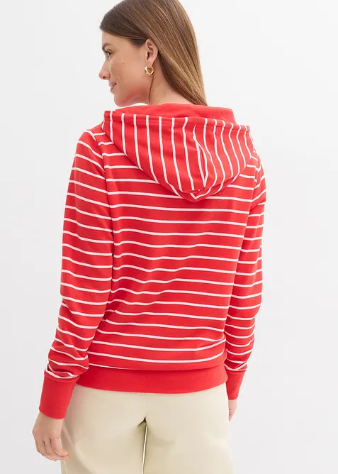 Sweatshirt med luva i bomullsmix, bonprix