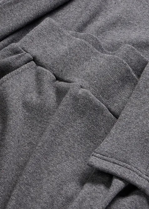 Ribbstickad cardigan och byxa i trik&aring;, bonprix