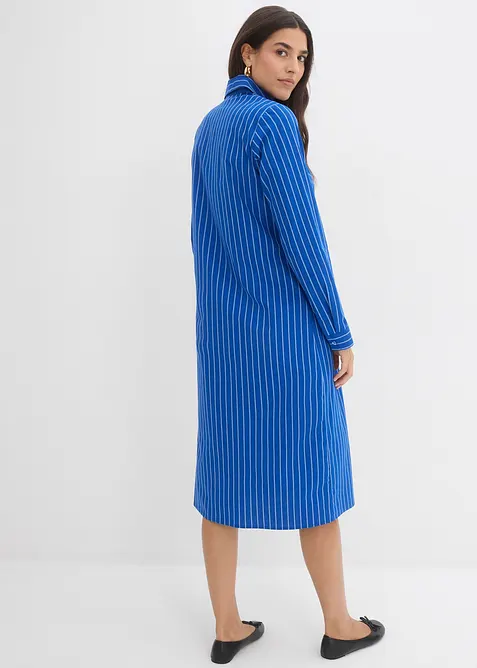 Kl&auml;nning med skjortkrage i ren bomull, bonprix