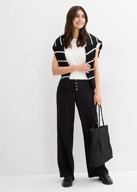 Palazzobyxa med linne, bonprix