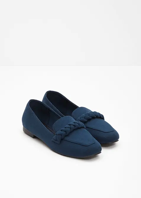 Loafers med fl&auml;tade remmar, bonprix