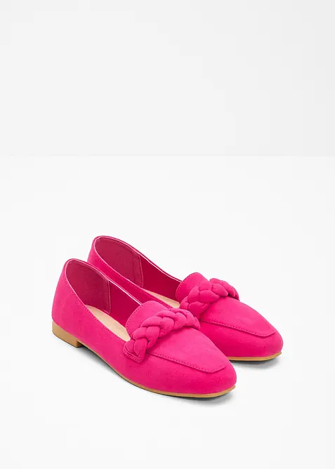 Loafers med fl&auml;tade remmar, bonprix