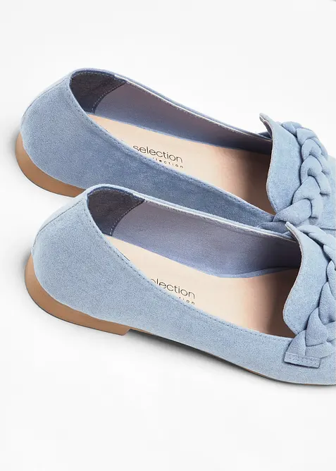 Loafers med fl&auml;tade remmar, bonprix