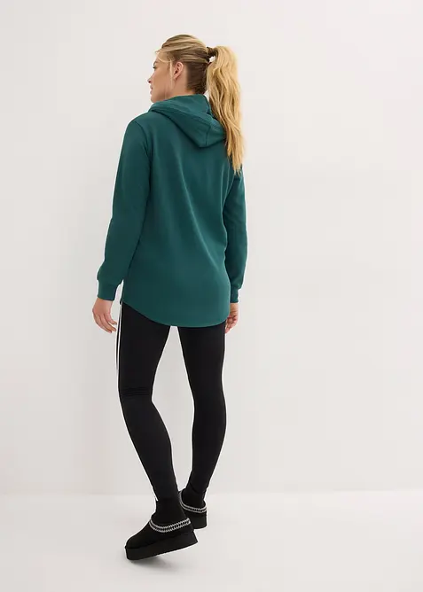 Tr&auml;ningsoverall med l&aring;ng oversizesweatshirt och leggings (2 delar), bonprix