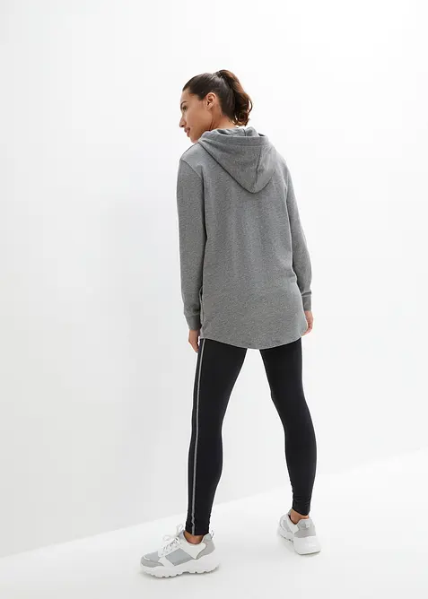 Tr&auml;ningsoverall med l&aring;ng oversizesweatshirt och leggings (2 delar), bonprix