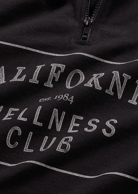 Sweatshirt med krage och dragkedja och trik&aring;byxa i bomull, bonprix