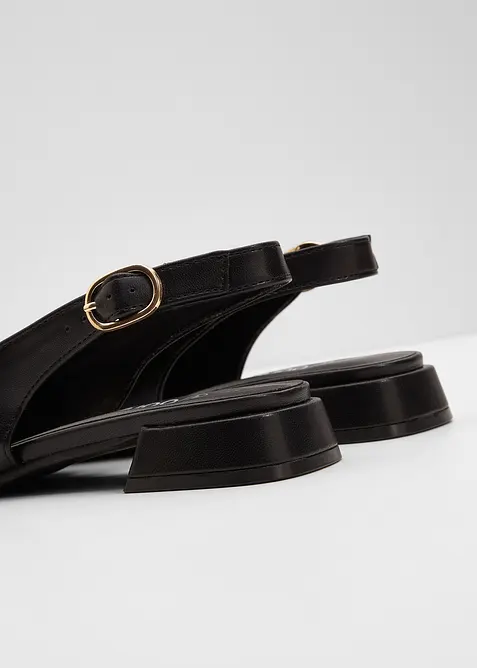 Ballerinaskor med slingback och sp&auml;nne, bonprix
