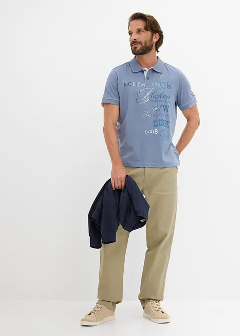 Kort&auml;rmad pik&eacute;tr&ouml;ja i jersey, bonprix