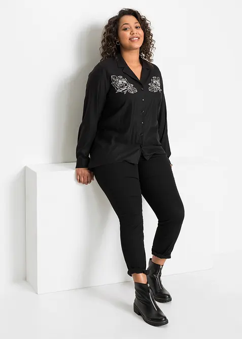 Stretchig twillbyxa, bonprix