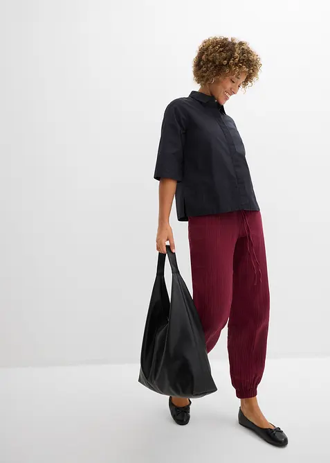 Muslinbyxa med smock i midjan, bonprix