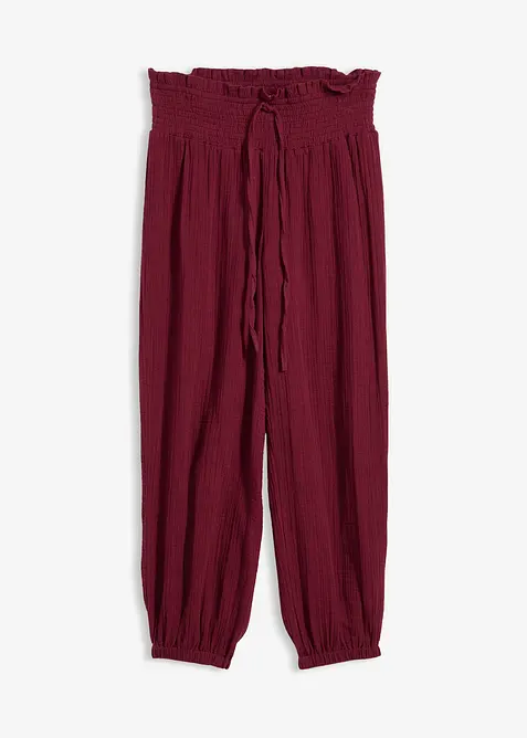 Muslinbyxa med smock i midjan, bonprix