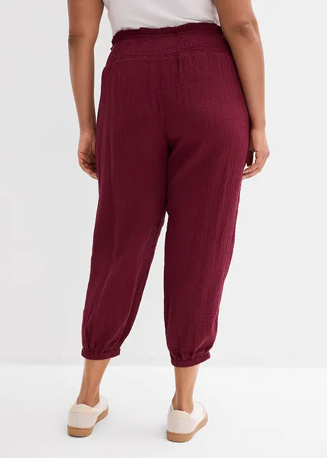 Muslinbyxa med smock i midjan, bonprix