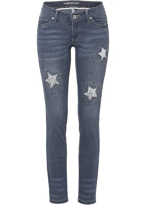 Skinny Jeans Low Waist, med stj&auml;rnor, bonprix