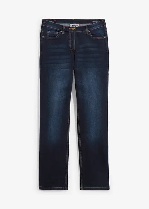 Straight Jeans Mid Waist, med bekv&auml;m midja, bonprix