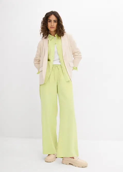 Blus i viskosmix med mjukt fall, bonprix