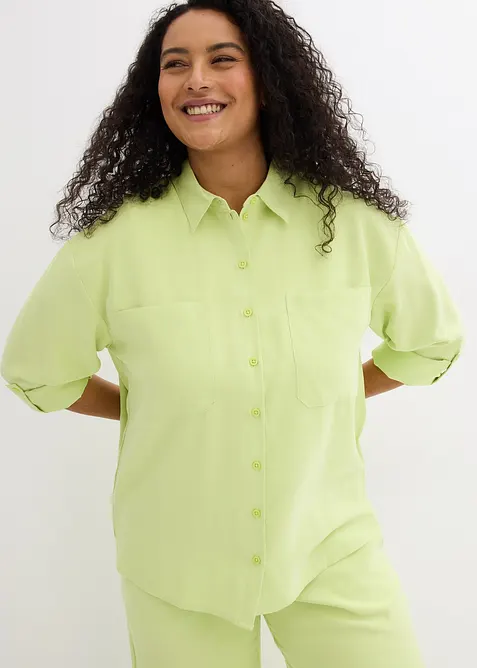 Blus i viskosmix med mjukt fall, bonprix